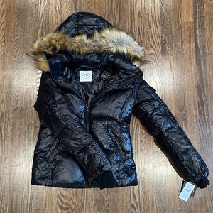 NWT S13 down jacket with faux fur hood